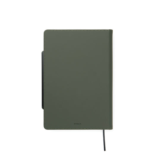 Vinga Baltimore RCS 4-in-1 refillable notebook with black cover and multiple paper sections for writing and note-taking.
