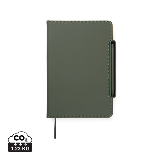 Vinga Baltimore RCS 4-in-1 refillable notebook with black cover and multiple sections for writing and organization.