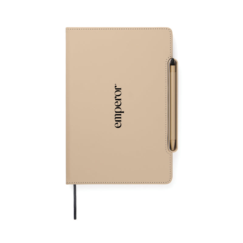 Load image into Gallery viewer, Vinga Baltimore RCS 4-in-1 refillable notebook with leather cover and multiple paper inserts for versatile note-taking and organization.
