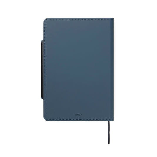 Vinga Baltimore RCS 4-in-1 refillable notebook with cover, pages, and pen holder for versatile writing and organization.