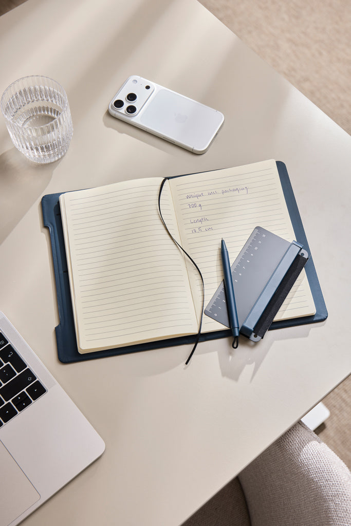 Load image into Gallery viewer, Vinga Baltimore RCS 4-in-1 refillable notebook with black cover and multiple pages for writing and note-taking.

