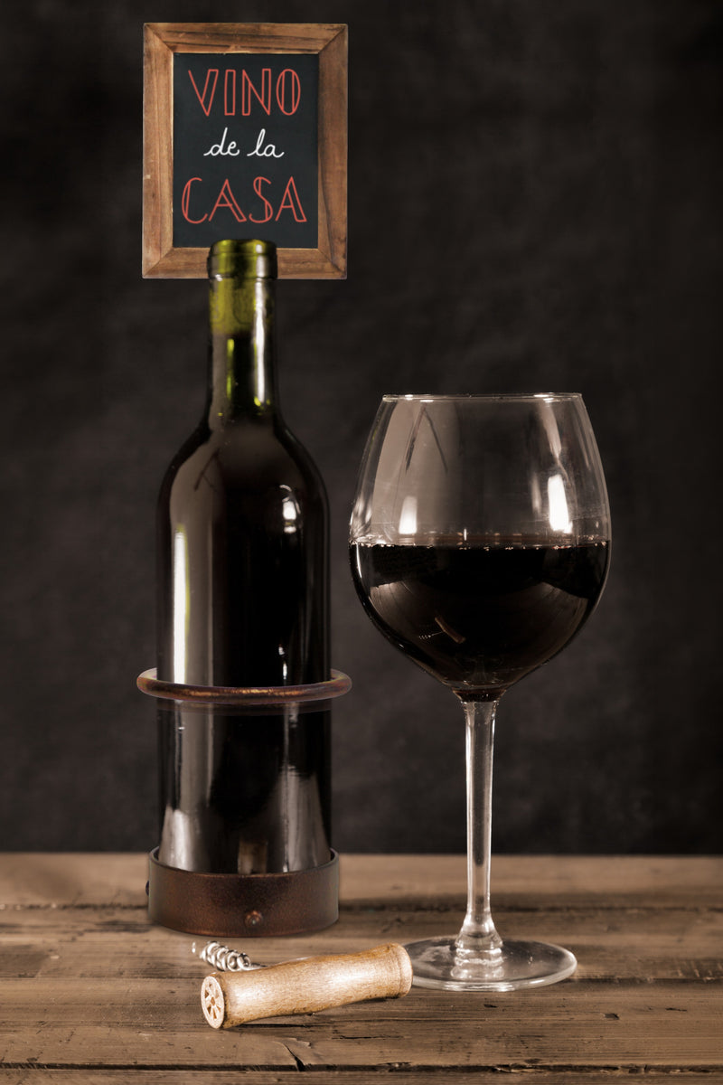 Load image into Gallery viewer, Securit Table Chalkboards - Bottle Display - Brown 44x11x11,3cm - Pack of 5 - in use
