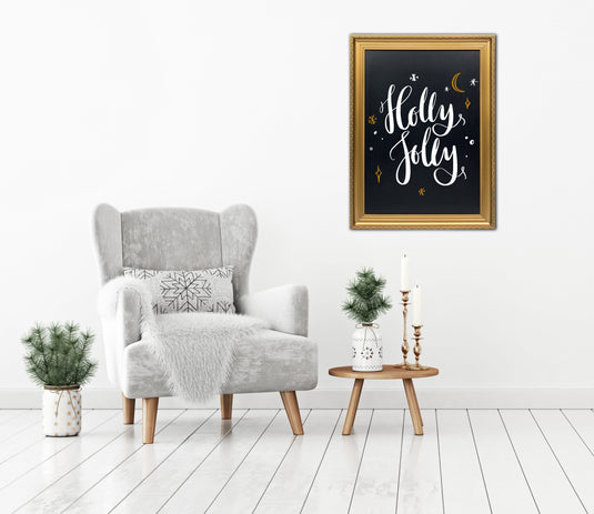 Securit Chalkboard Set - Gold Framed Wall Chalkboard 75x105 cm - Board + Waterproof Markers + Cleaner - in use