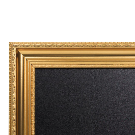 Securit Chalkboard Set - Gold Framed Wall Chalkboard 75x105 cm - Board + Waterproof Markers + Cleaner