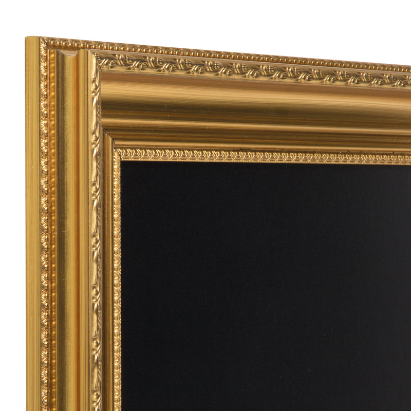 Load image into Gallery viewer, Securit Chalkboard Set - Gold Framed Wall Chalkboard 75x105 cm - Board + Waterproof Markers + Cleaner
