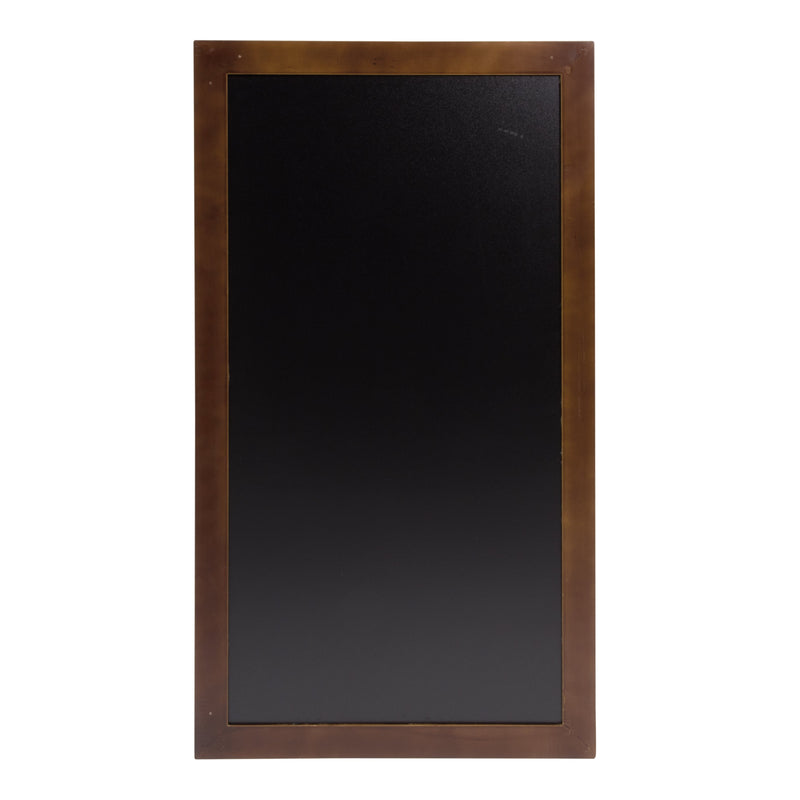 Load image into Gallery viewer, Securit Chalkboard Set - Long Rubberwood Wall Chalkboard in Dark Brown 56x100 cm - Board + Waterproof Markers + Cleaner
