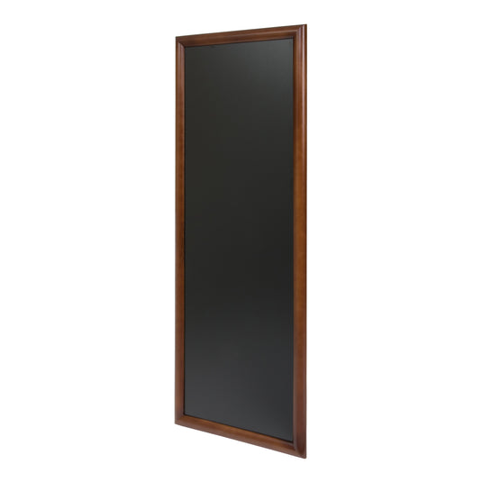 Securit Chalkboard Set - Long Rubberwood Wall Chalkboard in Dark Brown 56x150 cm - Board + Waterproof Markers + Cleaner