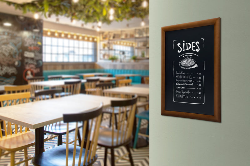 Load image into Gallery viewer, Securit Wall Chalkboards - Universal - Dark Brown 76,3x56,5x2,5cm - in use
