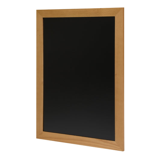 Teak Gallery Wall Set - Large Wall Chalkboard 76x56 cm + 6 Small Woody Chalkboards + White Chalk Markers