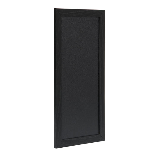 Securit Chalkboard Set - Small Woody Wall Chalkboard in Black 20x40 cm (Pack of 6) - Boards + Waterproof Markers + Cleaner