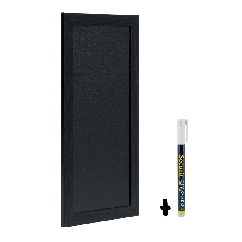 Load image into Gallery viewer, Securit Wall Chalkboards - Woody - Black 40x20x1cm - Pack of 6
