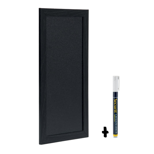 Securit Wall Chalkboards - Woody - Black 40x20x1cm - Pack of 6