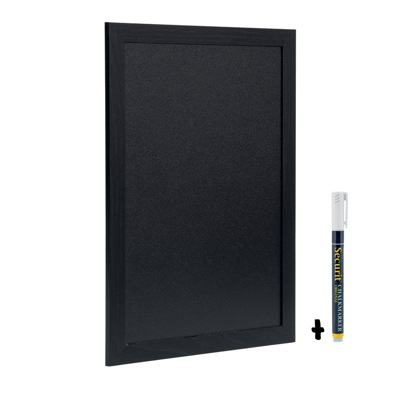 Load image into Gallery viewer, Securit Wall Chalkboards - Woody - Black 40x30x1cm - Pack of 6
