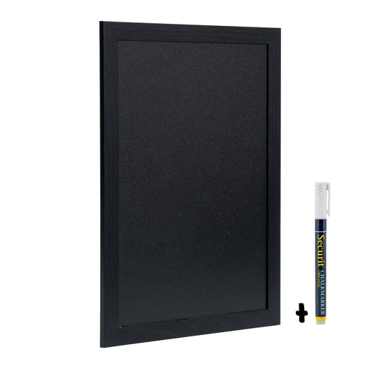 Securit Wall Chalkboards - Woody - Black 40x30x1cm - Pack of 6