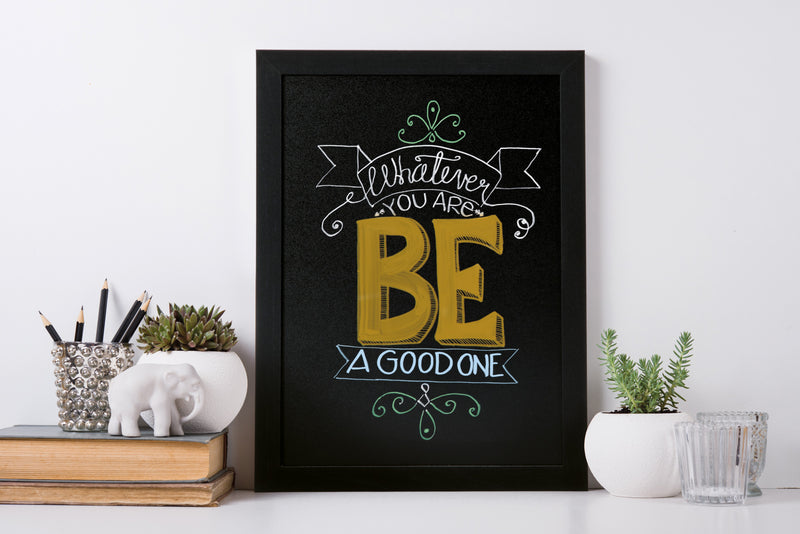 Load image into Gallery viewer, Securit Wall Chalkboards - Woody - Black 40x30x1cm - Pack of 6 - in use
