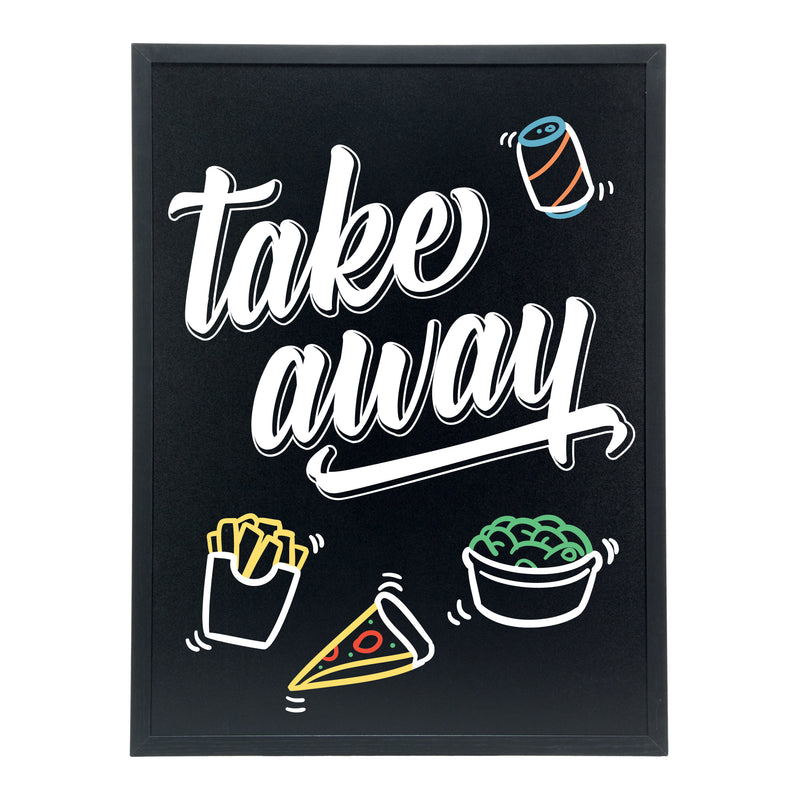 Load image into Gallery viewer, Securit Wall Chalkboards - Woody - Black 80x60x1cm - Pack of 6
