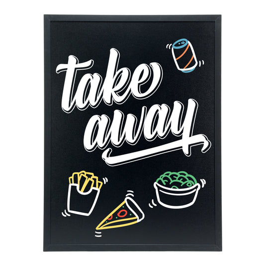 Securit Wall Chalkboards - Woody - Black 80x60x1cm - Pack of 6