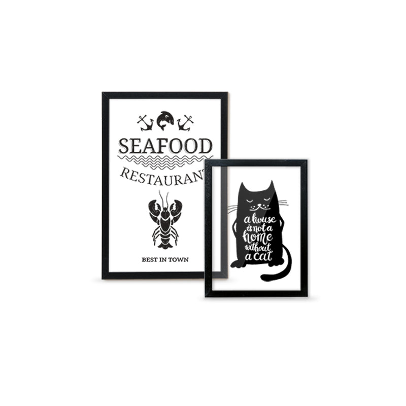 Load image into Gallery viewer, Securit Wall Chalkboards - Woody Transparent - White 40x30x1cm - Pack of 6

