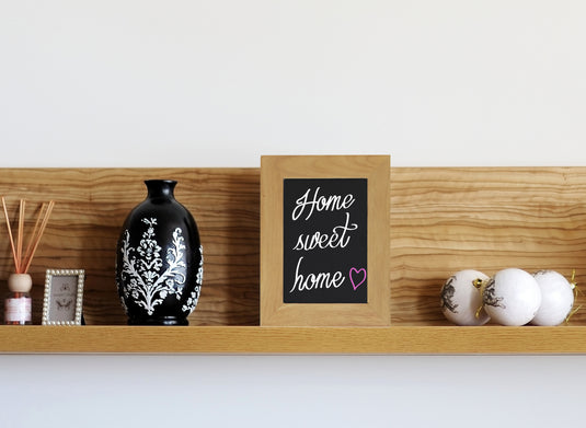 Securit Wall Chalkboards - Small Woody Wall Chalkboard in Teak – in use