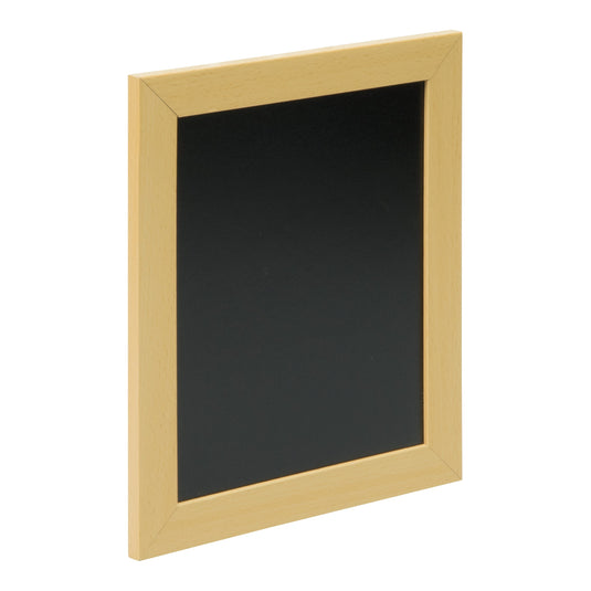 Securit Chalkboard Set - Extra Small Woody Wall Chalkboard in Teak 20x24 cm (Pack of 6) - Boards + Waterproof Markers + Cleaner
