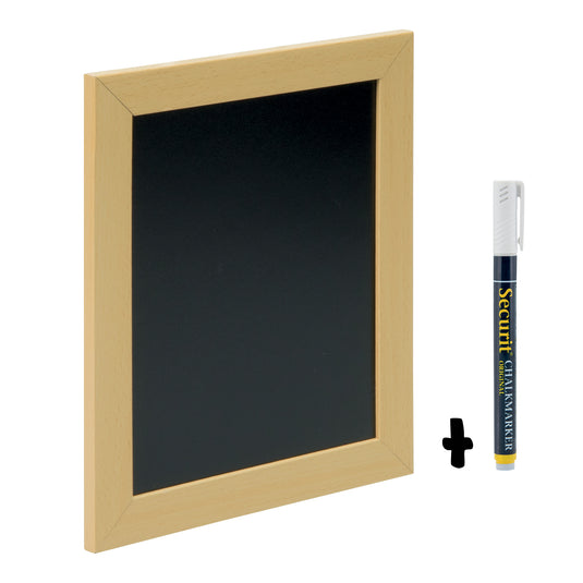 Securit Wall Chalkboards - Woody - Teak 24x20x1cm - Pack of 6