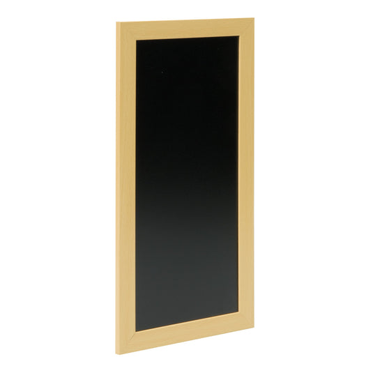 Securit Chalkboard Set - Small Woody Wall Chalkboard in Teak 20x40 cm (Pack of 6) - Boards + Waterproof Markers + Cleaner