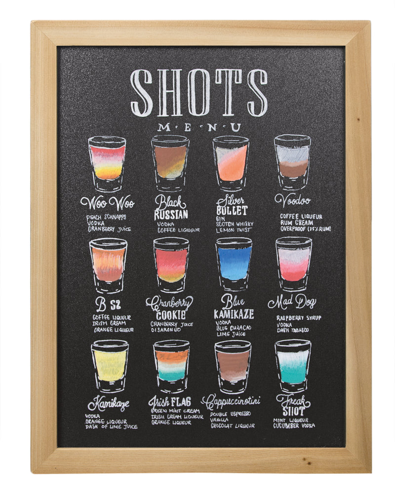Load image into Gallery viewer, Securit Wall Chalkboards - Woody - Teak 40x30x1cm - Pack of 6
