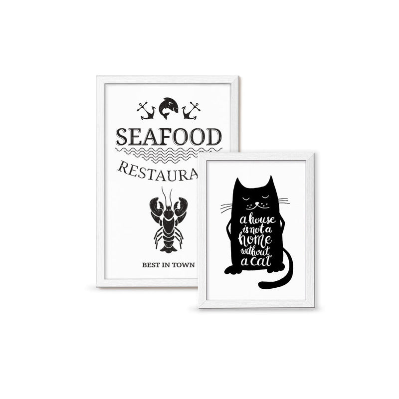 Load image into Gallery viewer, Securit Chalkboard Set - Large Woody White Wall Chalkboard 40x60 cm (Pack of 6) - Boards + Waterproof Markers + Cleaner

