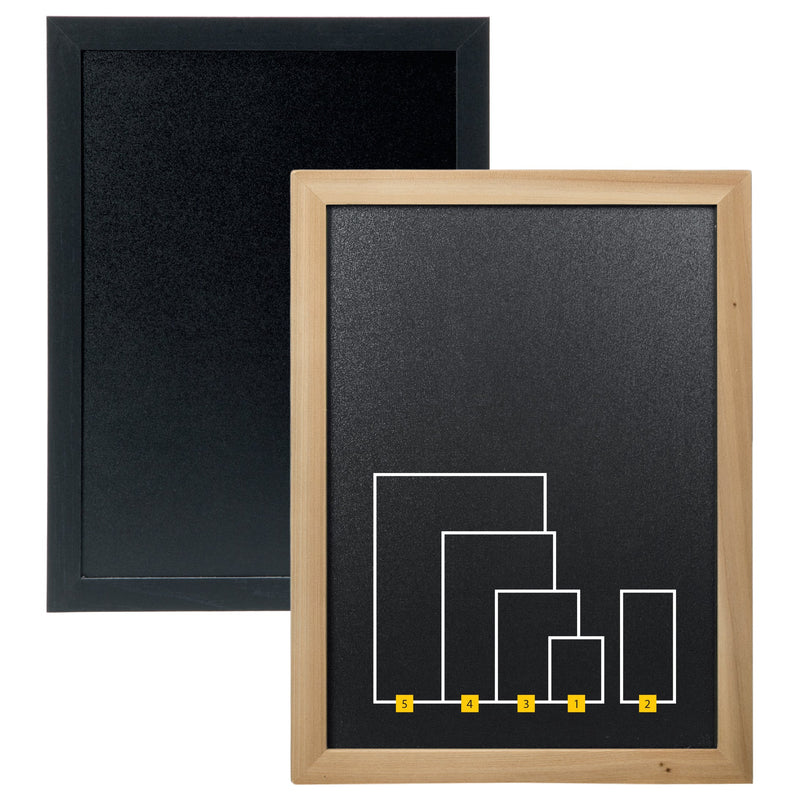 Load image into Gallery viewer, Securit Chalkboard Set - Extra Small Woody Wall Chalkboard in Teak 20x24 cm (Pack of 6) - Boards + Waterproof Markers + Cleaner

