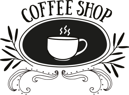 Securit Chalkmarkers - Window Stencils - A2 Coffee & Restaurant Window Designs - White - Pack of 6