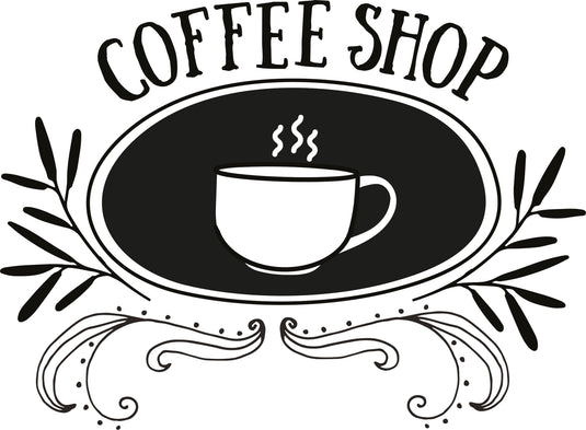Securit Chalkmarkers - Window Stencils - A2 Coffee & Restaurant Window Designs - White - Pack of 6