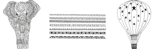 Securit Chalkmarkers - Window Stencils - White 42x29,7x0,001cm - Pack of 6