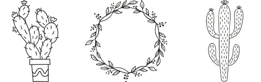 Securit Chalkmarkers - Window Stencils - White 42x29,7x0,001cm - Pack of 6