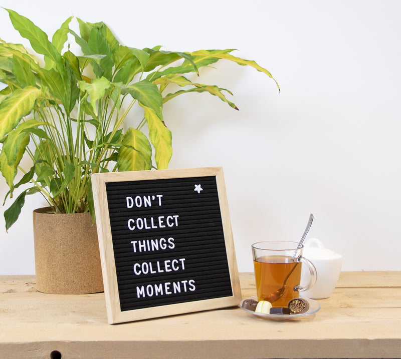 Load image into Gallery viewer, Securit Wall Board - Letter Board - Teak 30x30x2cm - Pack of 6 - in use

