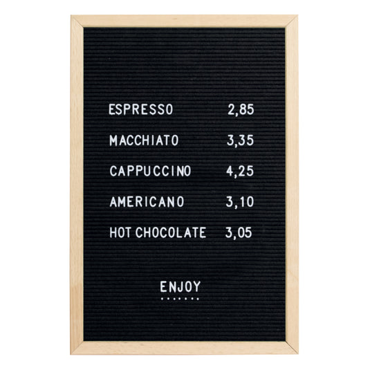 Securit Wall Board - Letter Board - Teak 40x60x2cm - Pack of 6