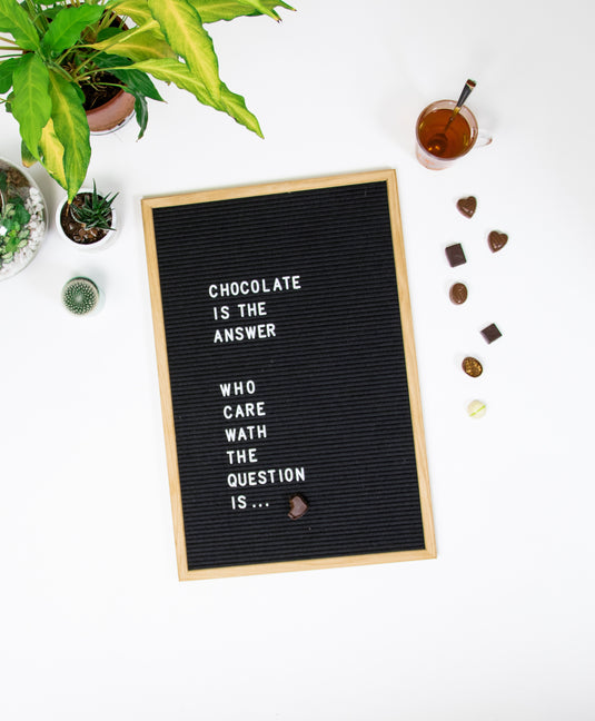 Securit Wall Board - Letter Board - Teak 40x60x2cm - Pack of 6 - in use