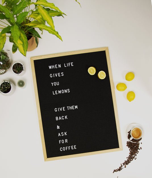 Securit Wall Board - Letter Board - Teak 80x60x2cm - Pack of 6 - in use