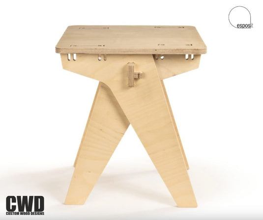 Walker Wooden Stool - Custom Wood Designs