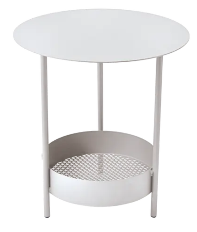 Load image into Gallery viewer, White Fermob Salsa pedestal side table, outdoor furniture with sleek design, perfect for patio or garden spaces
