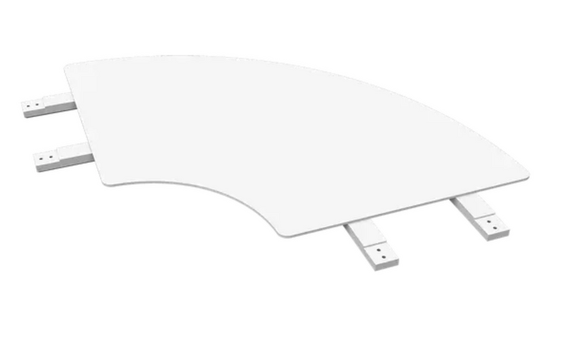 Load image into Gallery viewer, White Fermob Bolder Connecting Table Top piece shown on garden bench or counter, highlighting its sleek, modern design.
