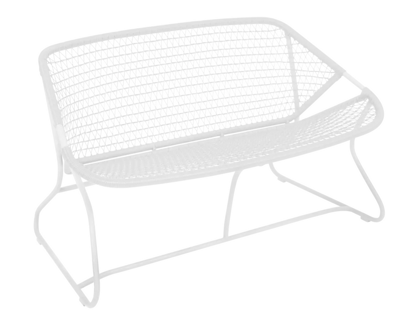 Load image into Gallery viewer, White Fermob Sixties outdoor sofa with sleek, modern design and cushioned seating, ideal for stylish outdoor living.
