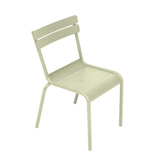 Fermob Luxembourg Kid Chair in Willow Green, suitable for children, designed for kids' corner or restaurant furniture.