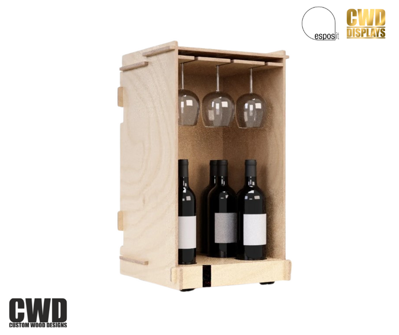 Load image into Gallery viewer, Wine Cube - Custom Wood Designs
