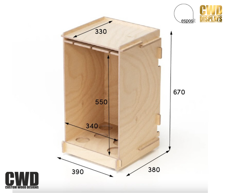 Load image into Gallery viewer, Wine Cube - Custom Wood Designs
