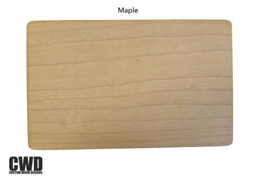 Maple wooden hotel key card with RFID chip, customizable with hotel logo or design.