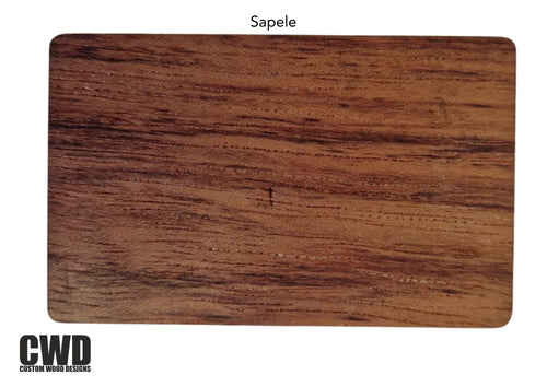 Durable Sapele wooden hotel key card with RFID chip, suitable for high-traffic hotels and customizable options