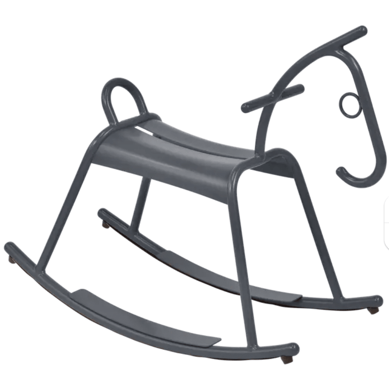 Load image into Gallery viewer, ADADA Rocking Horse – Fermob (Kids Restaurant Furniture) - Custom Wood DesignsFermob Antracite and White ADADA rocking horse for kids' restaurant or waiting area furniture, designed for children's play.Kids Corner Furniture Fermob24575205414999Antracite
