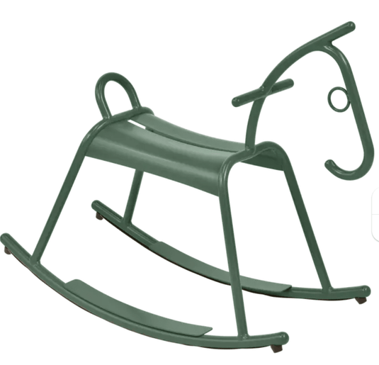 ADADA Rocking Horse – Fermob (Kids Restaurant Furniture) - Custom Wood DesignsCedar green and white Fermob ADADA rocking horse toy for kids' restaurant waiting area, made of durable wood for children.Kids Corner Furniture Fermob24575205083927Cedar Green