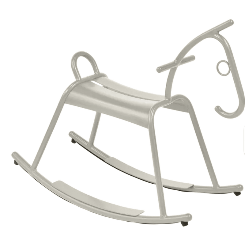 Load image into Gallery viewer, ADADA Rocking Horse – Fermob (Kids Restaurant Furniture) - Custom Wood DesignsClay grey and white Fermob ADADA rocking horse, part of kids restaurant furniture, designed for a playful and stylish waiting area.Kids Corner Furniture Fermob24575204818391Clay Grey
