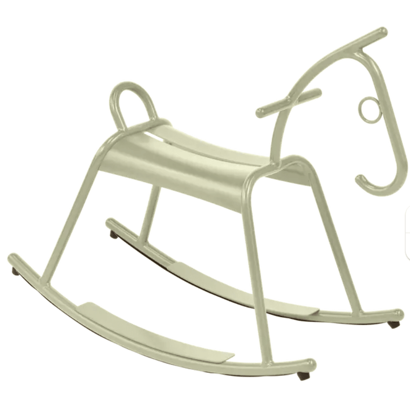 Load image into Gallery viewer, ADADA Rocking Horse – Fermob (Kids Restaurant Furniture) - Custom Wood DesignsWillow green and white Fermob ADADA rocking horse for kids' restaurant corner, part of Fermob kids furniture collection.Kids Corner Furniture Fermob24575203028567Willow Green
